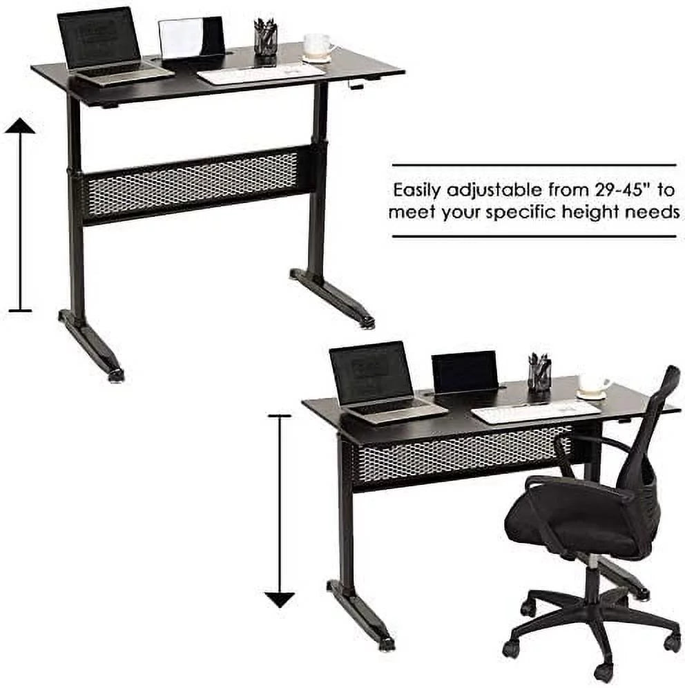 Black 48inches Height Adjustable Standing Desk V455936