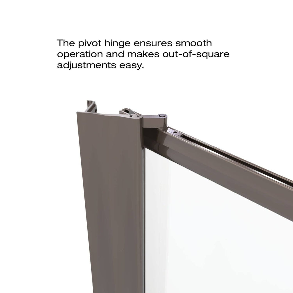 Pivot Framed Shower Door with Silver Q89521