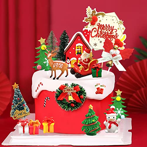25pcs Christmas Cake Topper and Cupcake Toppers D4567