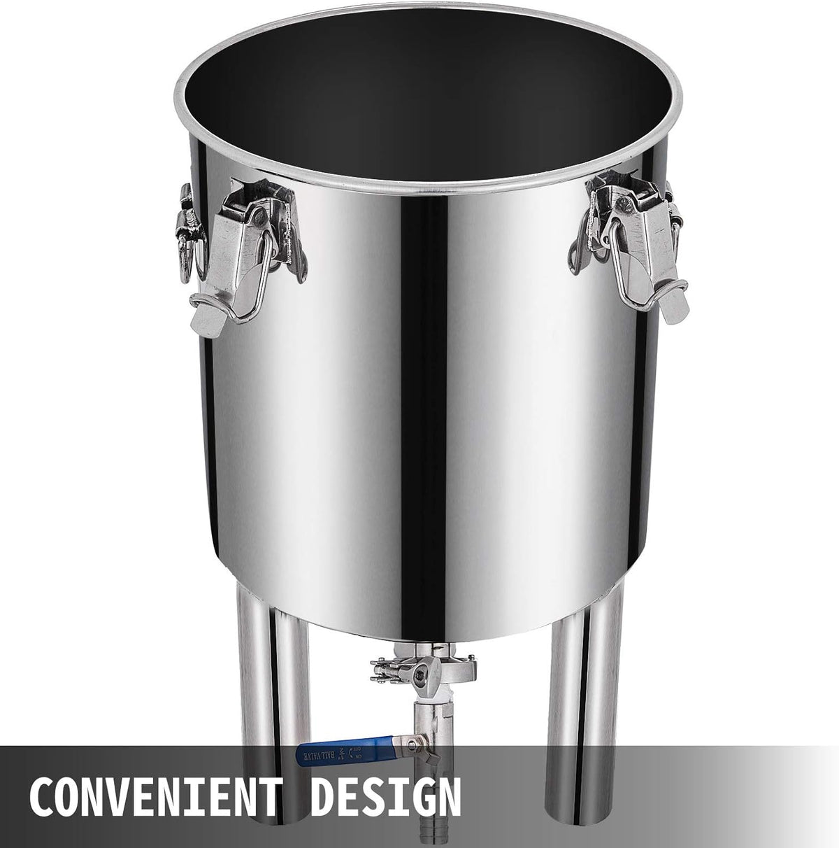 7 Gallon Stainless Steel Brew Bucket Fermenter with Conical Base W195461