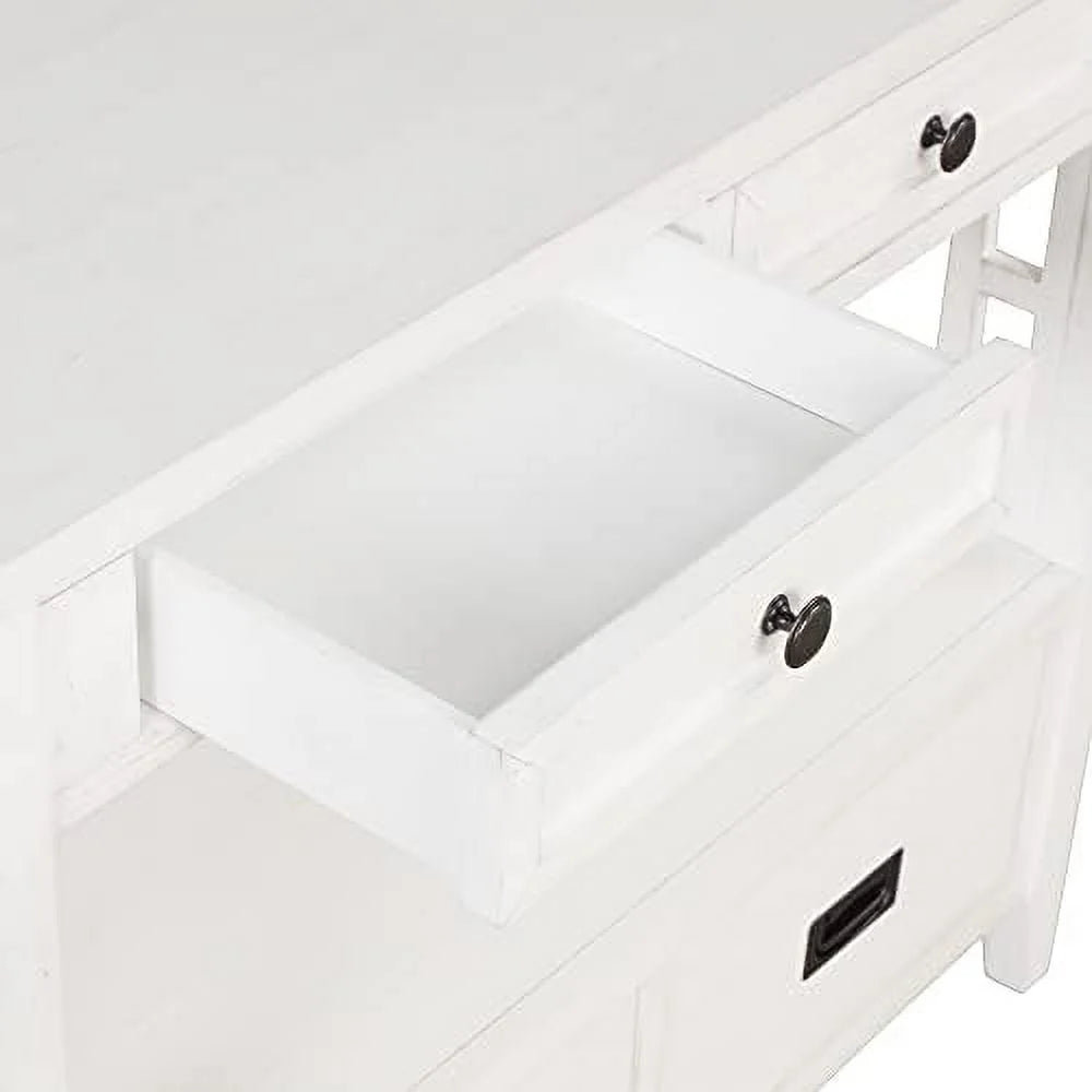 Green Wood Console Table with Drawers and Shelves L549248