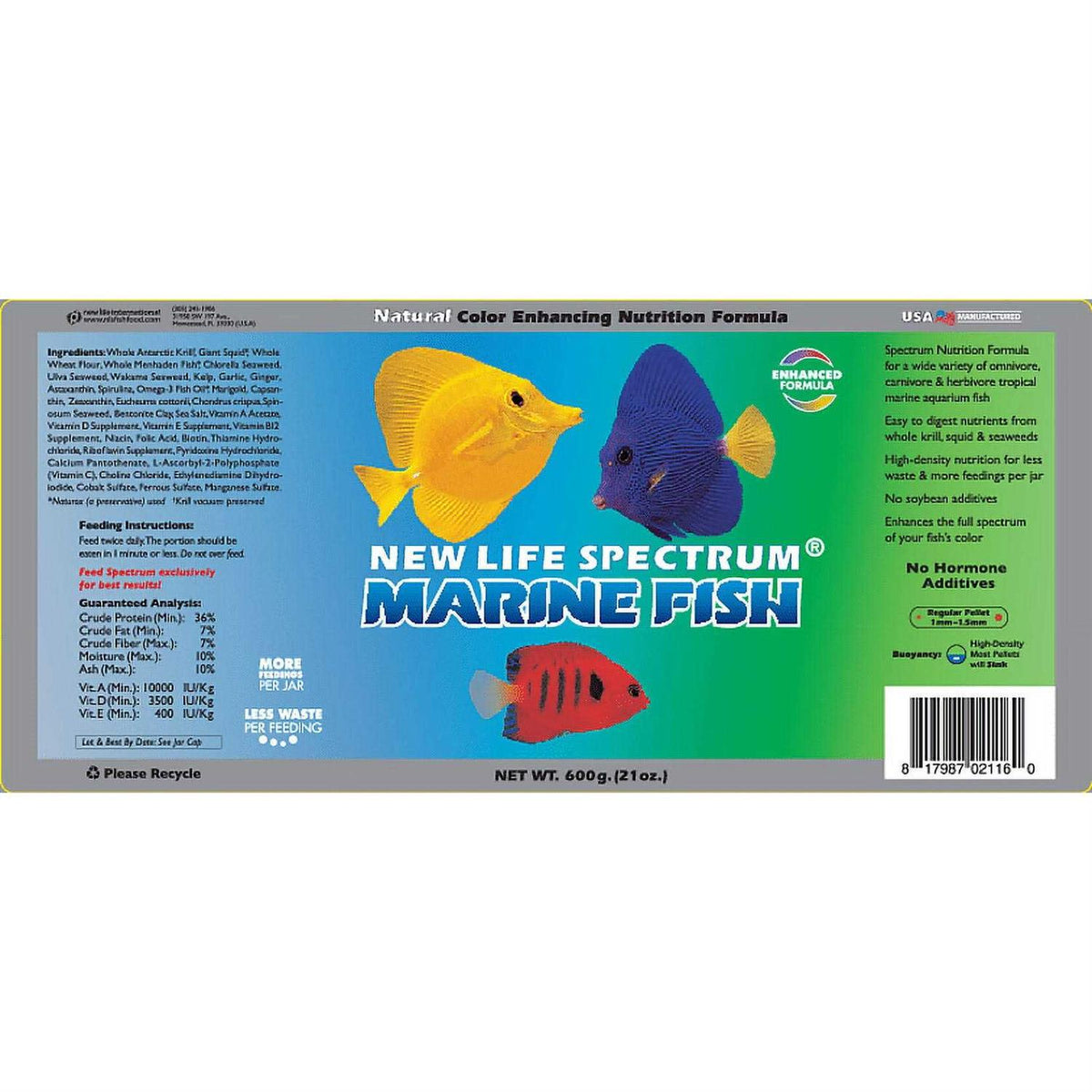 Marine Fish Food Pellets F1134
