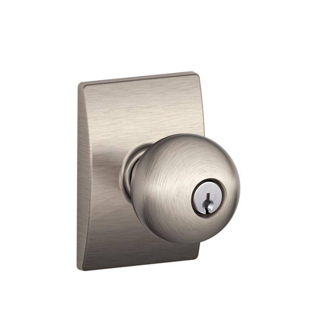 Satin Nickel Keyed Entry Knob U114