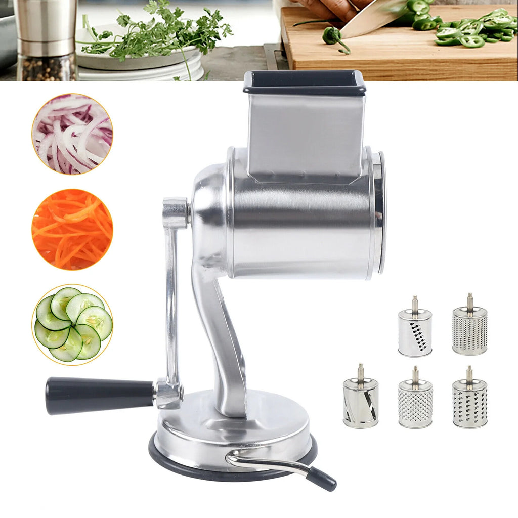 Stainless Steel Rotary Drum Grater with 5 Drums A846654