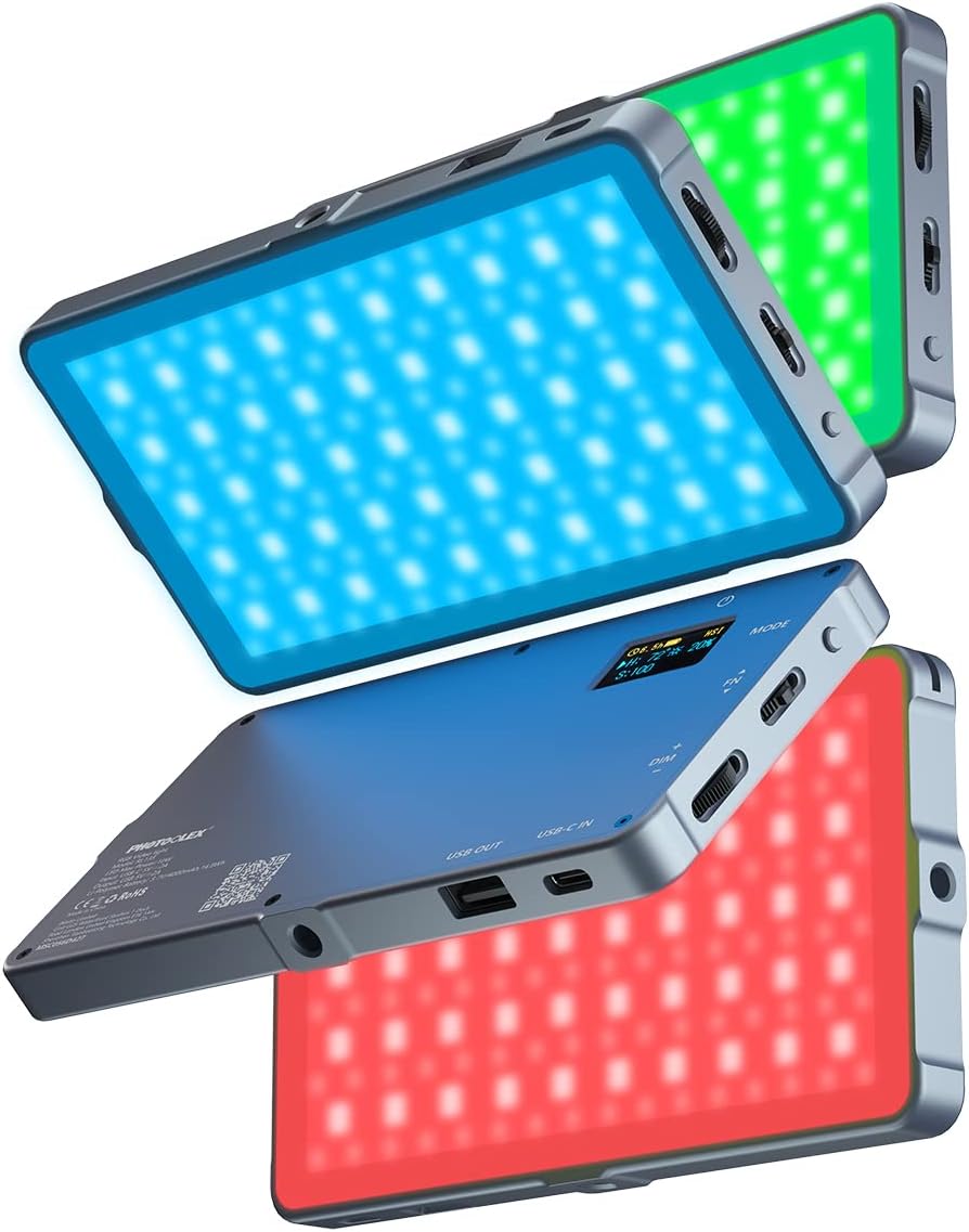 360° Full Color RGB Video Light with 4000mAh Power Bank K3601