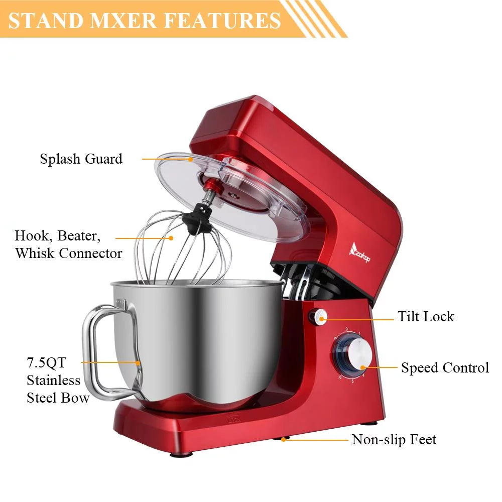 660W Tilt-Head Electric Mixer with 7.5 Quart Stainless Steel Bowl N57158