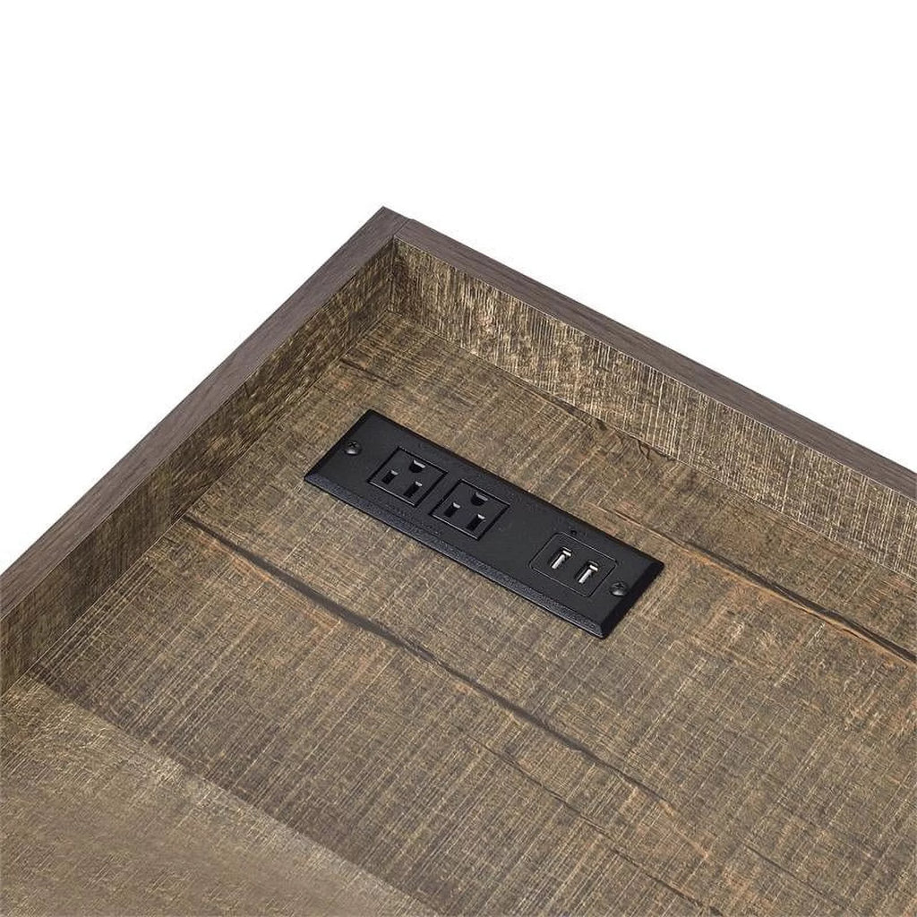 Oak Wood Writing Desk with USB Plug A261