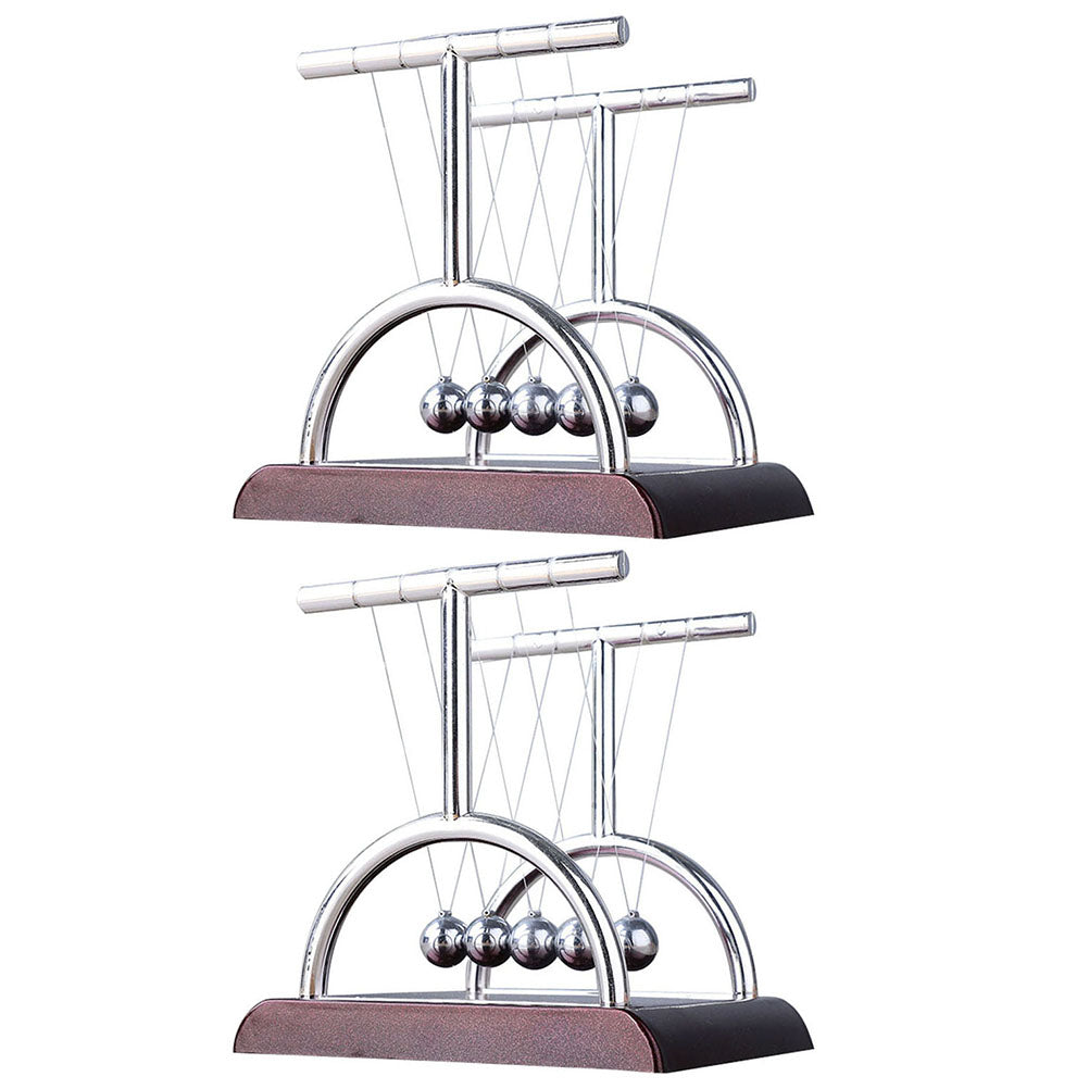 2pcs Newtons Cradle Desktop Pendulum Science Motion Swing Desk Ornament O391135