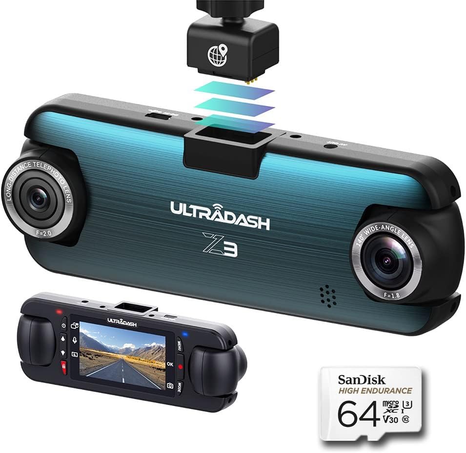 Dual Lens Dash Cam with IR Night Vision P828