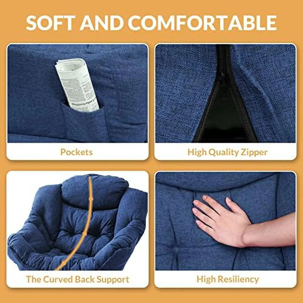 Velvet Fabric Reclining Armchair with Side Pocket A3442
