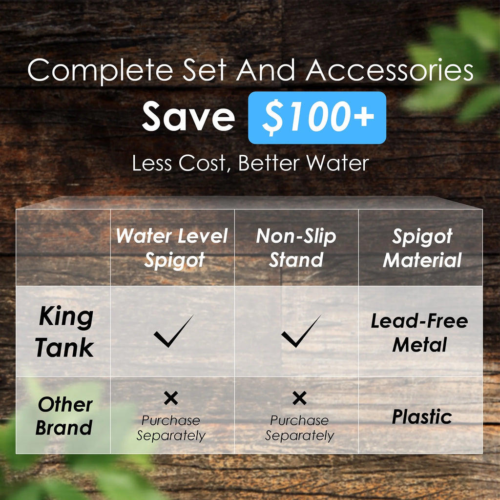 Stainless-steel Gravity-fed Water Filter System with 2 Filters and Stand T780