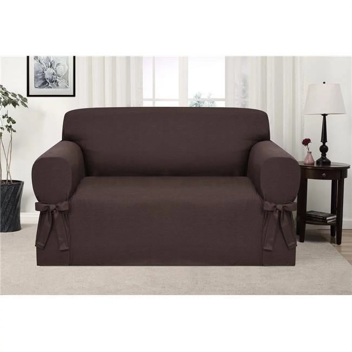 Brown Loveseat Slipcover M5471
