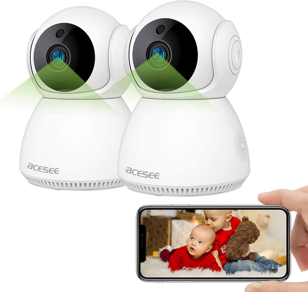 2 Pack Wireless 1080P WiFi Security Camera with 2-Way Audio Night Vision Motion Detection X3613