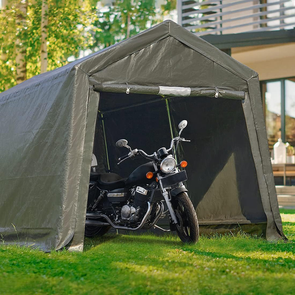 7x12 ft Portable Storage Shelter with 2 Roll up Doors B671310