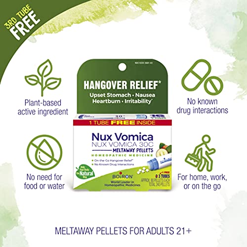 Nux Vomica 30C Homeopathic Medicine 3 Count (240 Pellets) R29328