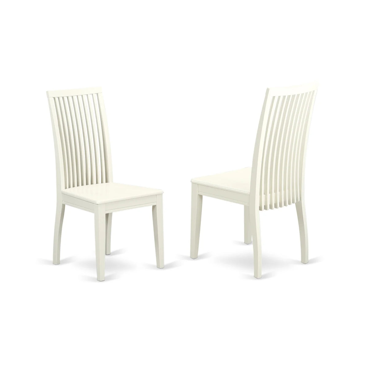 5 Piece Dinette Set with Dining Table and 4 Solid Wood Seat Chairs Linen White N79451
