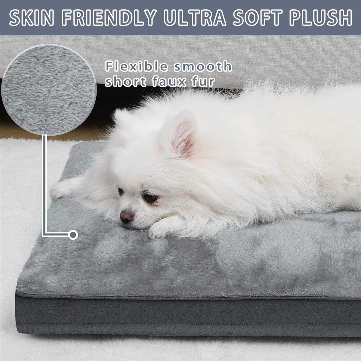 Waterproof Plush Dog Bed with Removable Washable Cover G416
