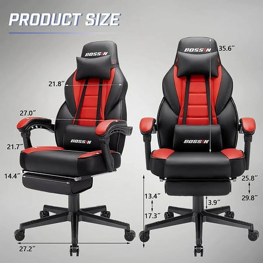 Gaming Chair with Footrest D807575