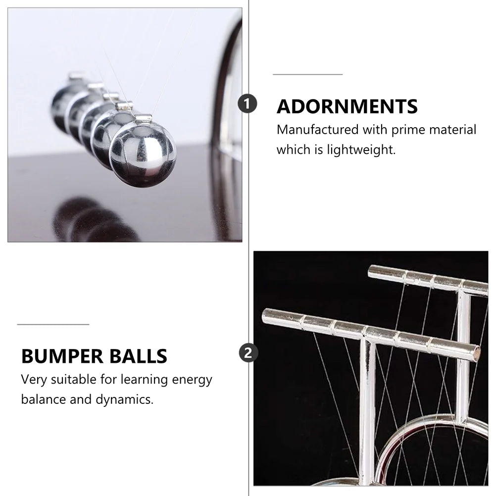 2pcs Newtons Cradle Desktop Pendulum Science Motion Swing Desk Ornament O391135
