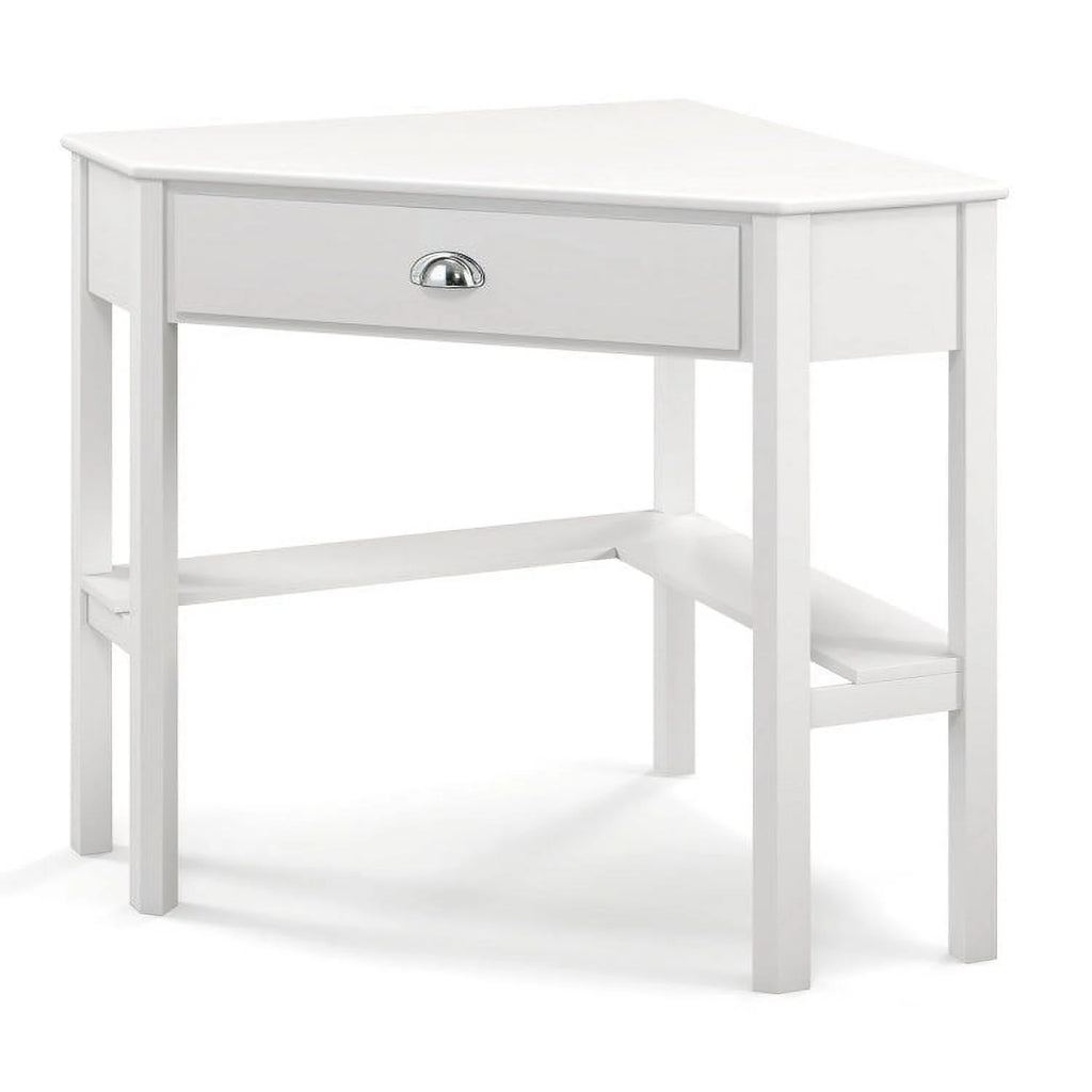 Wooden Desk with Drawer and Shelves P358