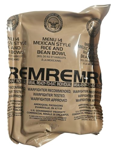 MRE Meal Ready to Eat with Entree, Snacks, Dessert, Drink Mix, Utensils, Condiments and FRH J55264