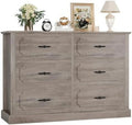 Grey 6 Drawer Wood Dresser J790255