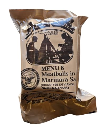 MRE Meal Ready to Eat with Entree, Snacks, Dessert, Drink Mix, Utensils, Condiments and FRH J55264