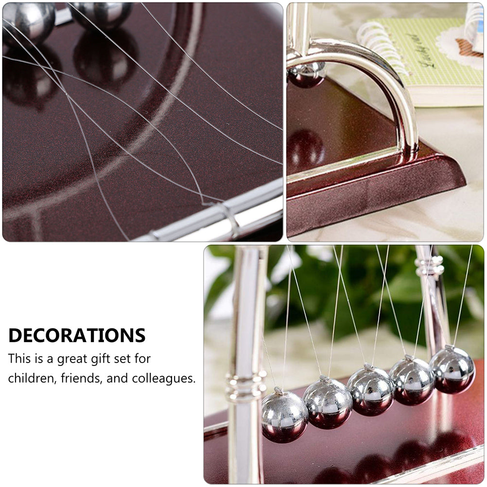2pcs Newtons Cradle Desktop Pendulum Science Motion Swing Desk Ornament O391135