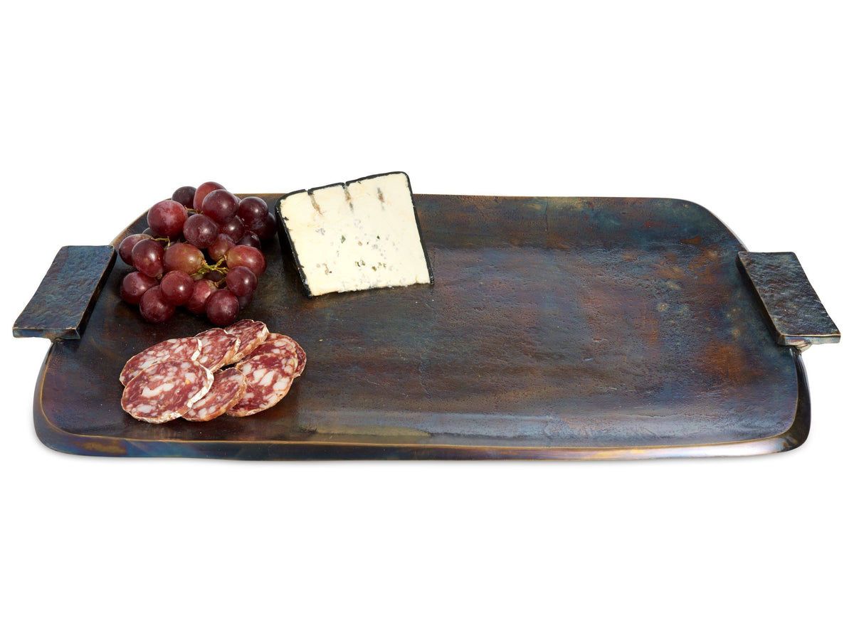 Bronze Rectangular Tray with Handles X75591
