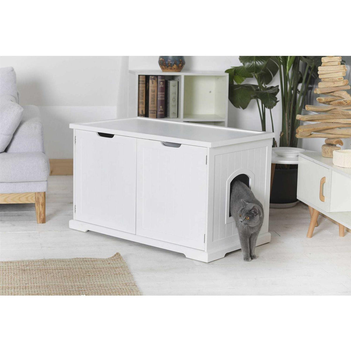White Cat Washroom Bench M91174