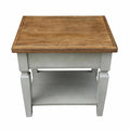 End Table Distressed Hickory Stone Finish D141