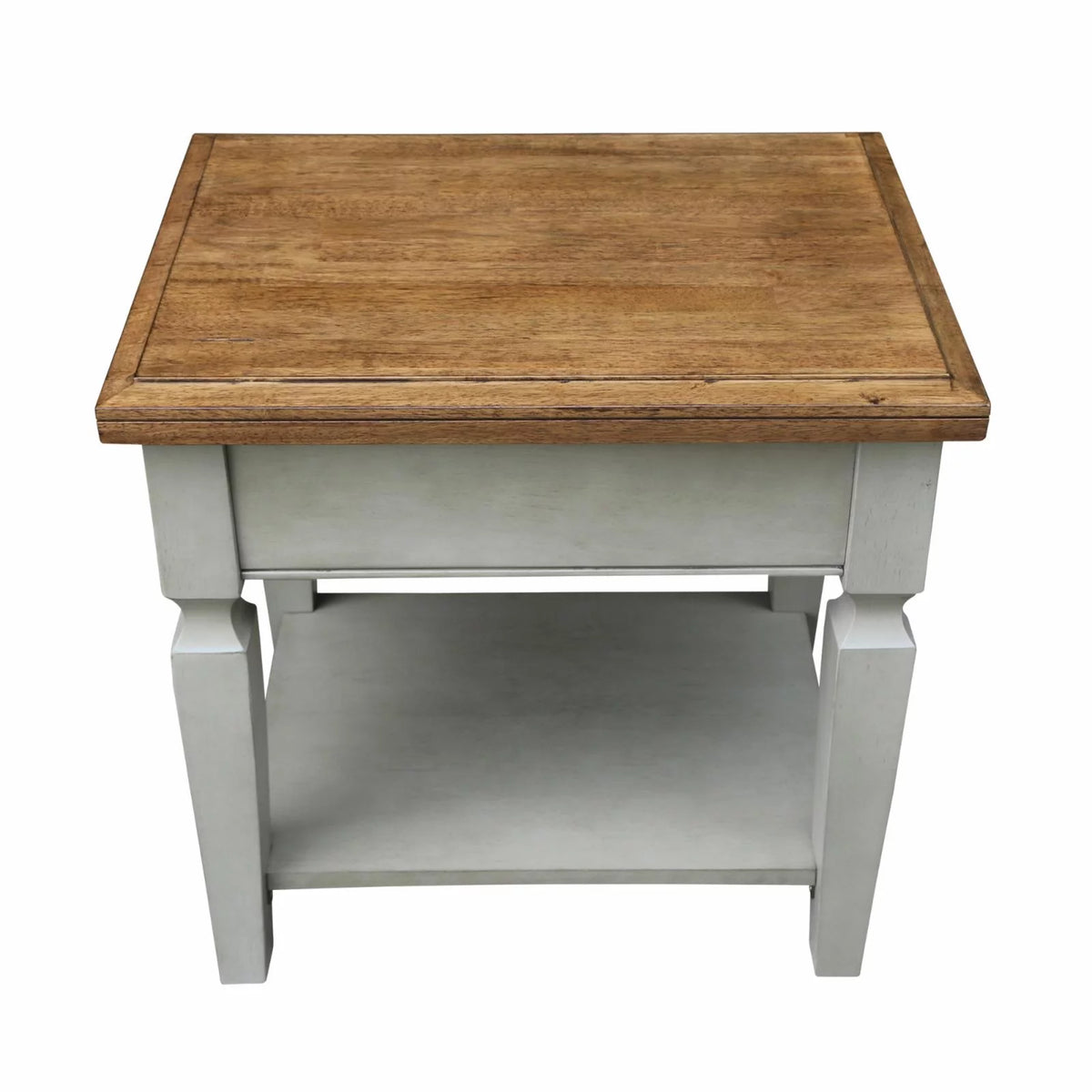 End Table Distressed Hickory Stone Finish D141