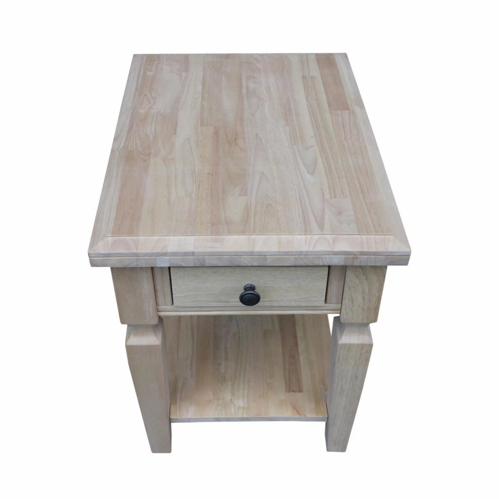 End Table Distressed Hickory Stone Finish D141