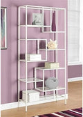 White Metal Bookcase D73057