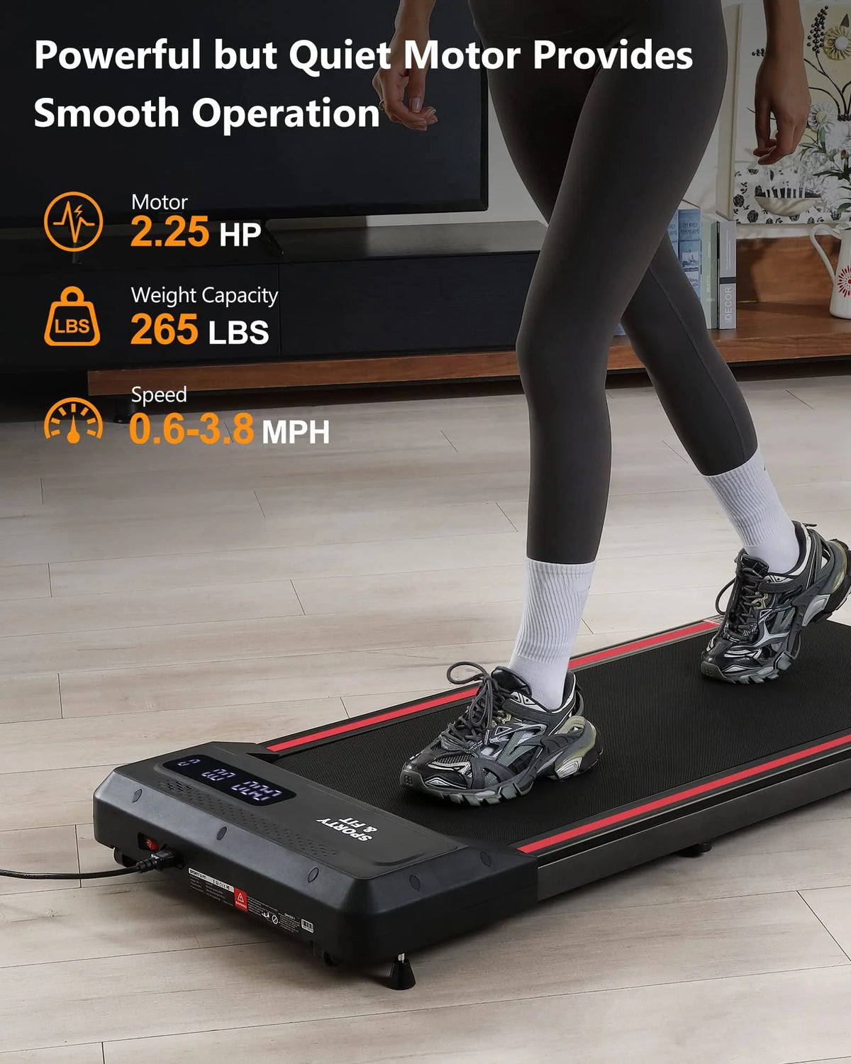 Black Portable Under Desk Treadmill K769556