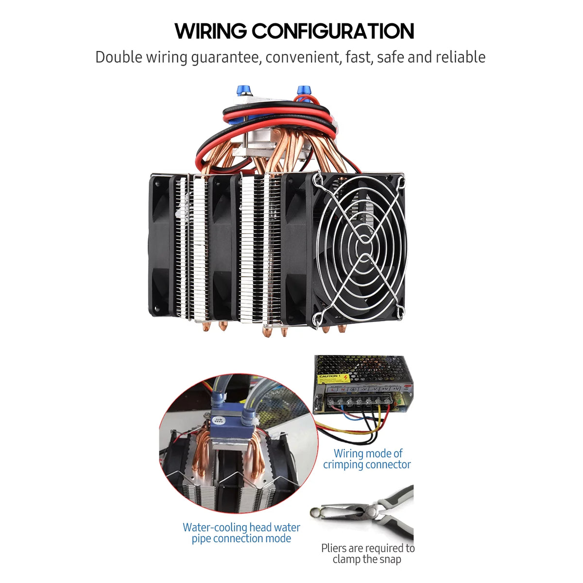 180W Semiconductor Refrigeration Fish Tank Chiller with 6pcs Heat Dissipation Copper W69791