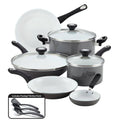 12-Piece Gray Cookware Set with Lids C45295