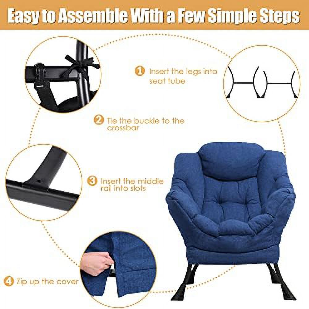 Velvet Fabric Reclining Armchair with Side Pocket A3442
