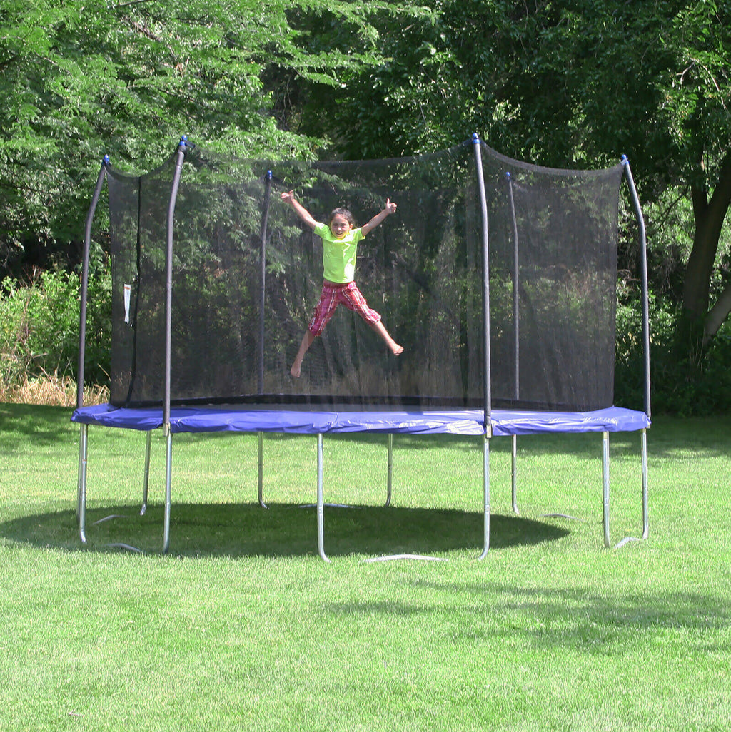 16 ft Trampoline with Wind Stakes, Blue X701852