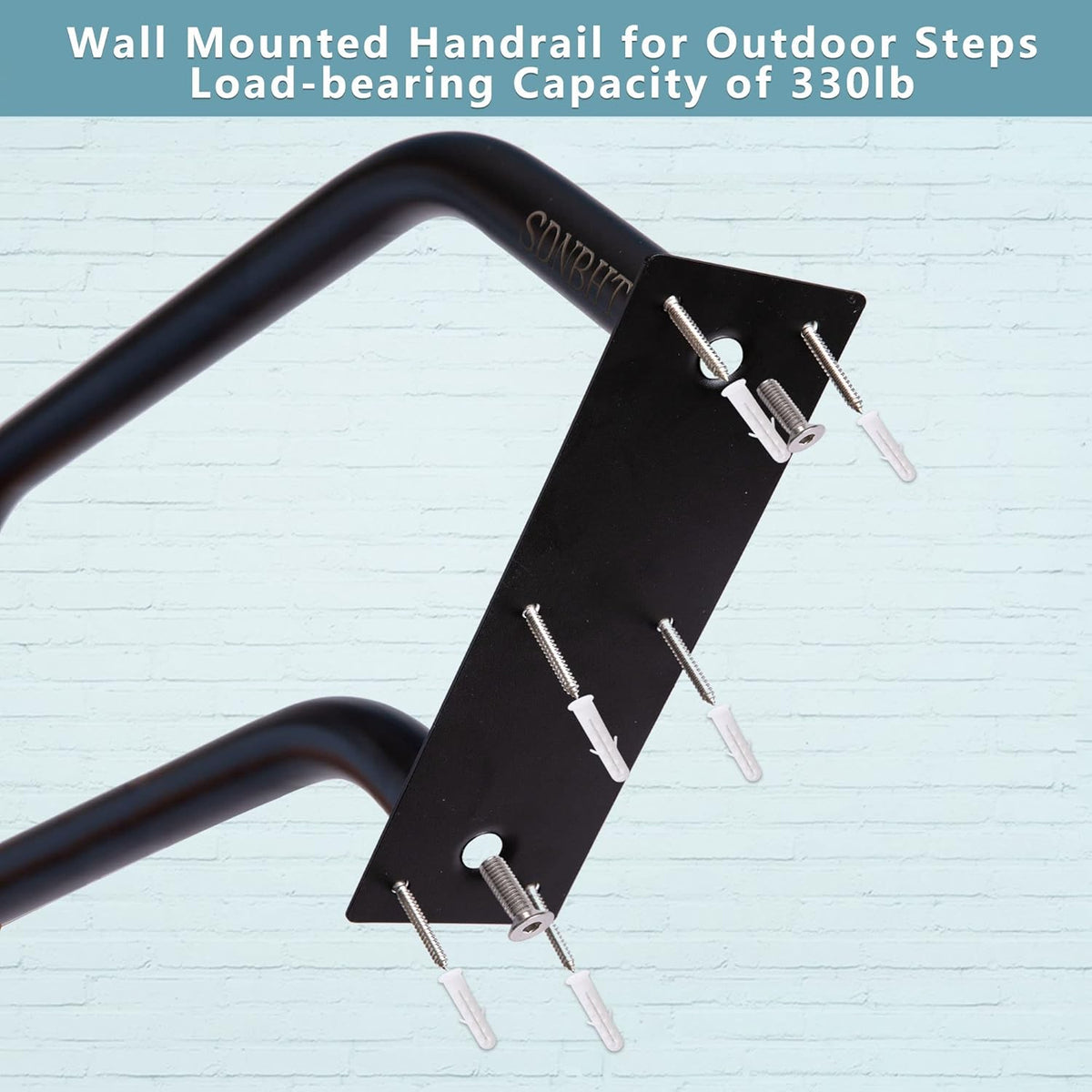 304SS Wall Mounted U Shaped Handrail 1.25" Tube Hand Railing Y70454