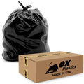 Black 55 Gallon 2 MIL Contractor Heavy Duty Trash Can Liner Bags, 100 Bags R68756