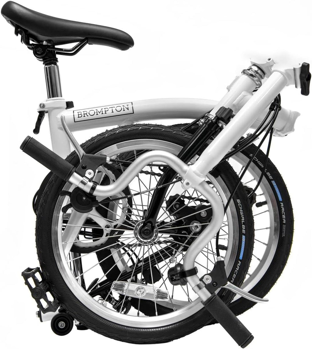 White 3 Speed Folding Bike I8049