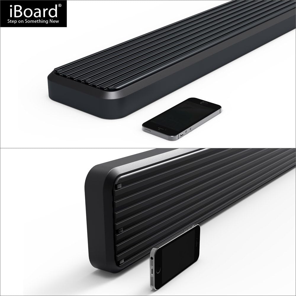 6in Black Running Boards R608