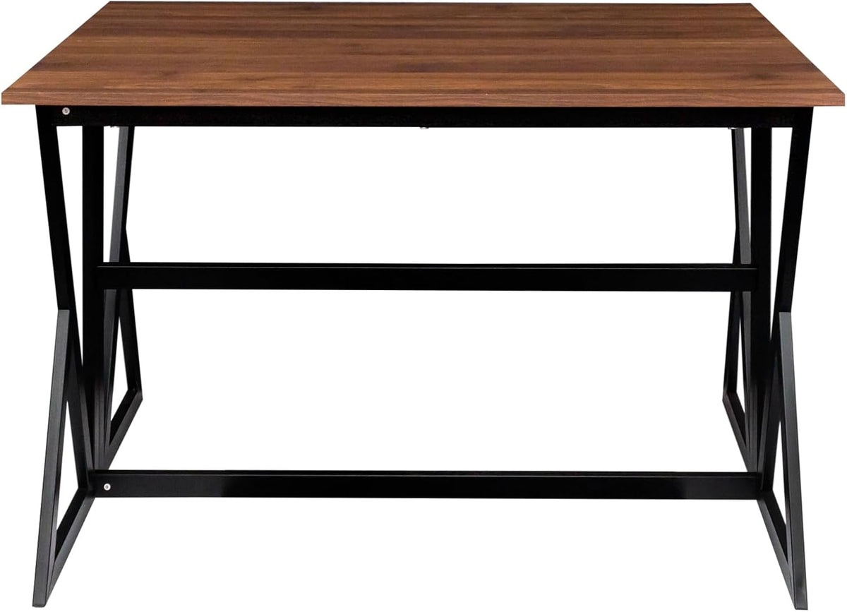 Walnut Brown Wood Drop Leaf Dining Table M73530