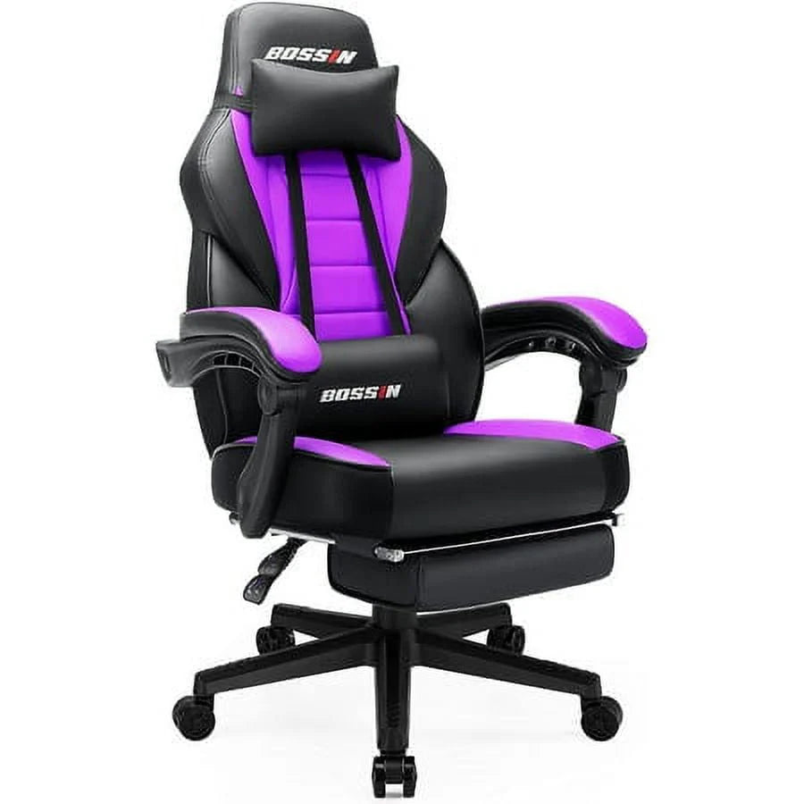 Gaming Chair with Footrest D807575