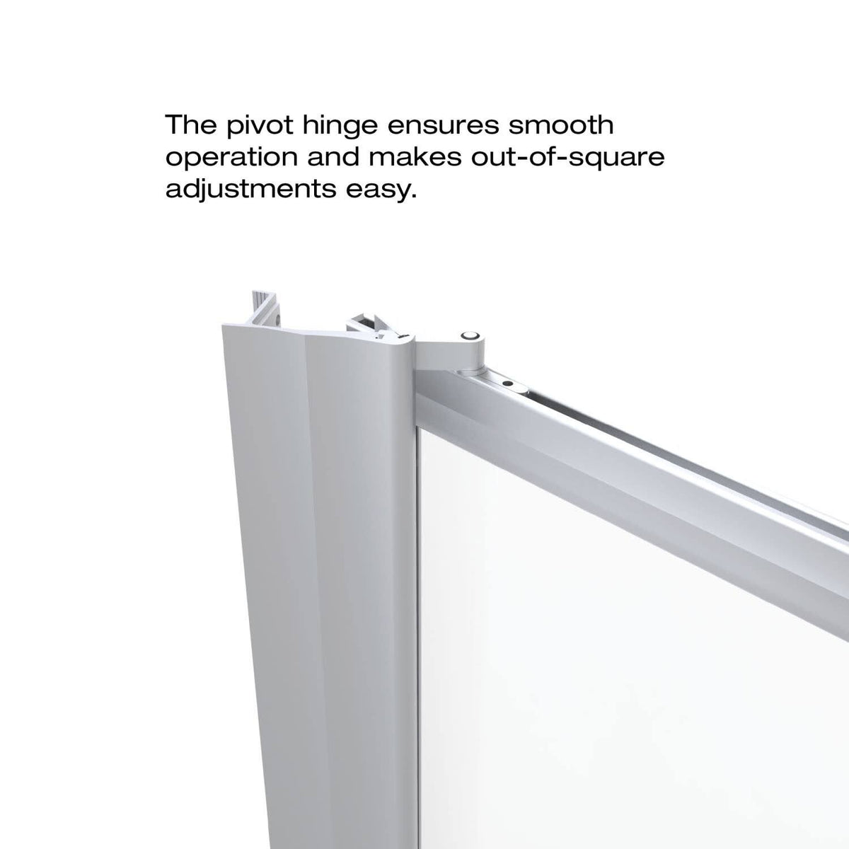 Pivot Framed Shower Door with Silver Q89521