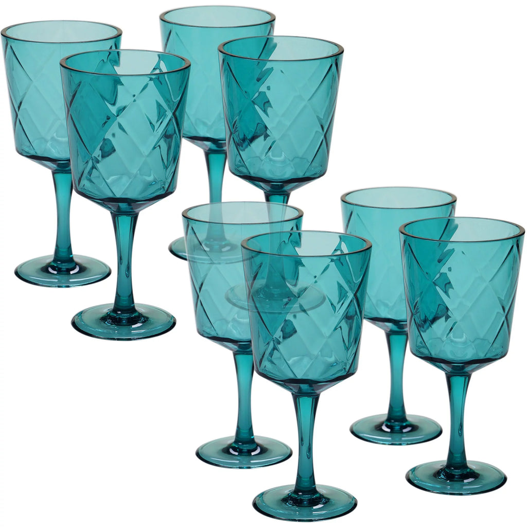 Teal 8 Piece 13 oz. Goblet Set S488916