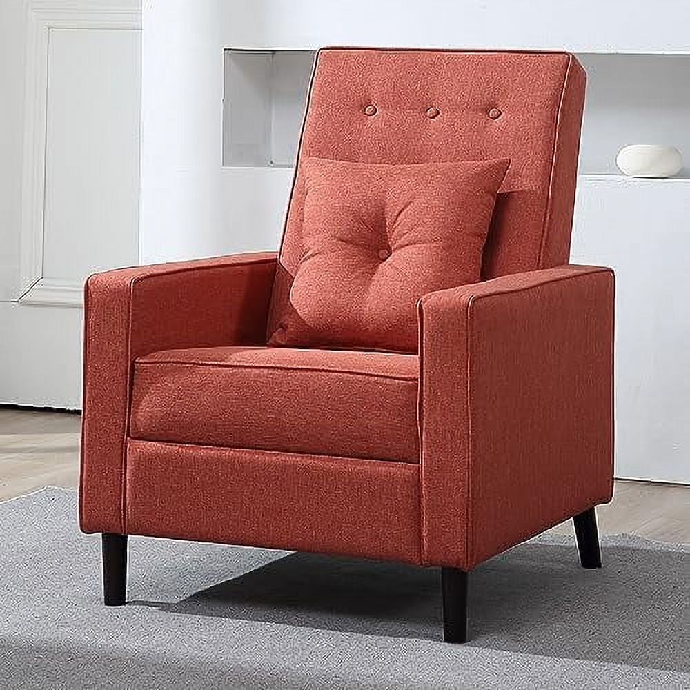 Push Back Recliner Chair Linen Dark Gray C551