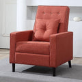 Push Back Recliner Chair Linen Dark Gray C551