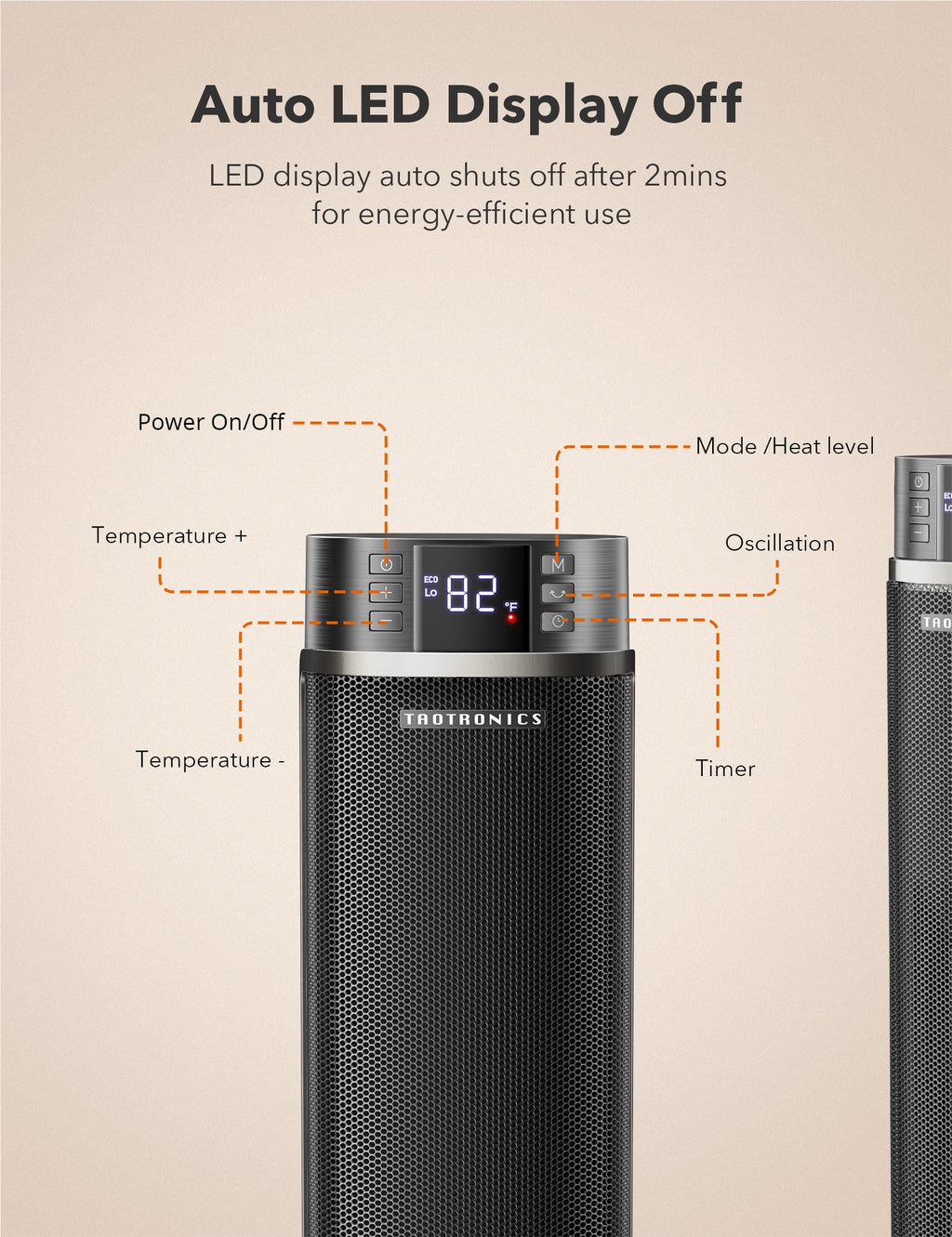 1500W PTC Ceramic Heater with Remote H808